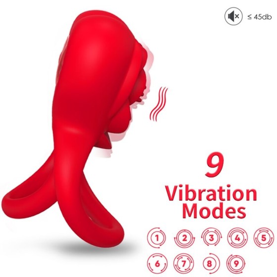 ARMONY - RING VIBRATOR HEART RED
